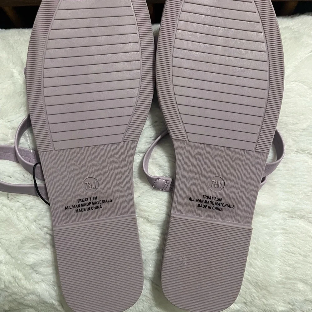 Rachel Zoe purple‎ flat sandals slides NEW 7.5